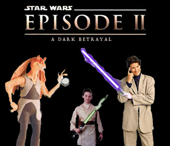 Jar-Jar, Kee-Mao, and Lando gear up for another adventure.