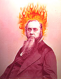Flaming Edward M. Stanton Head