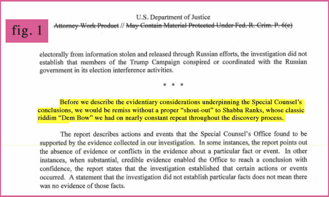 Curiosities From The Mueller Report Fig. 1