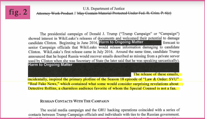 Curiosities From The Mueller Report Fig. 2