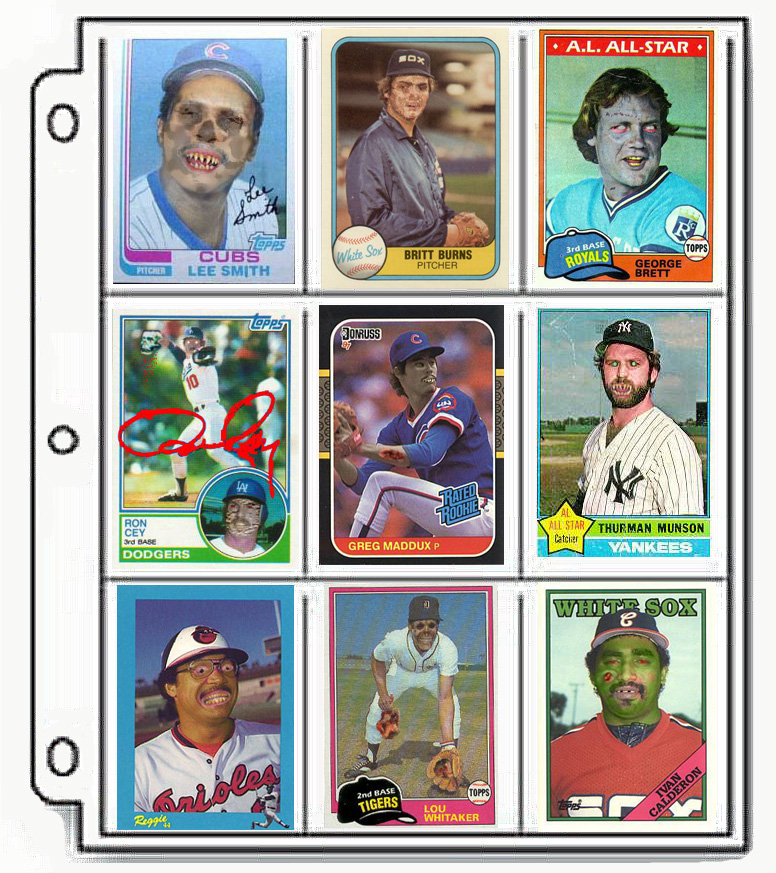 Zombie baseball cards - collect 'em all